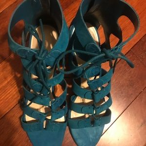 Blue Marc Fisher Paradox Lace Up Sandal